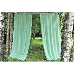 Firana lniana z tunelem