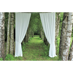 lekka lniana firanka ecru w naturalnym świetle