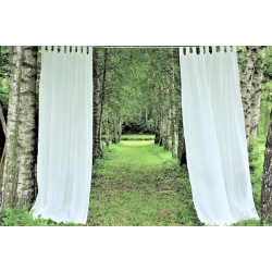 Firanka lniana na szelkach