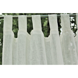 Firanka lniana na szelkach