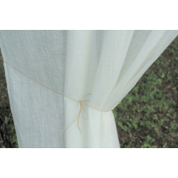 Firanka lniana na szelkach