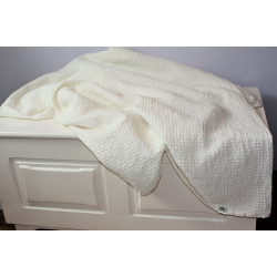 Narzuta lniana wafel ecru