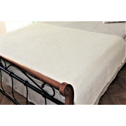 Narzuta lniana wafel ecru