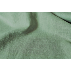 Tkanina lniana ciemna mięta