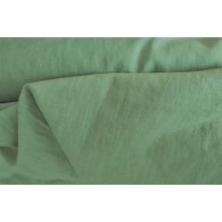 Tkanina lniana ciemna mięta