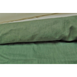 Tkanina lniana ciemna mięta