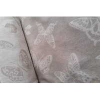 Tkanina 100% len - Motyle